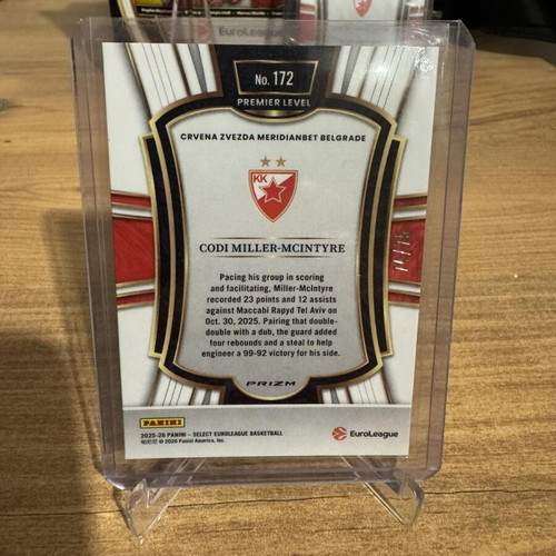 Panini Select Euroleague 2025-26 Codi Miller-Mcintyre card collection like new