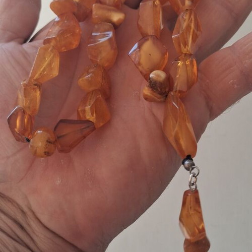 Amber Worry Beads like new, transparent, large proportional beads