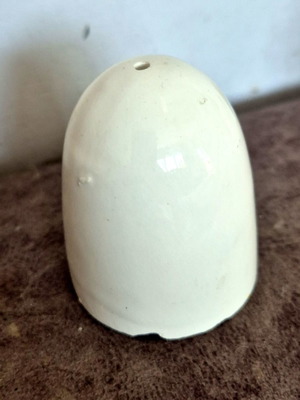 Smurf ceramic salt shaker, Greek proverb design