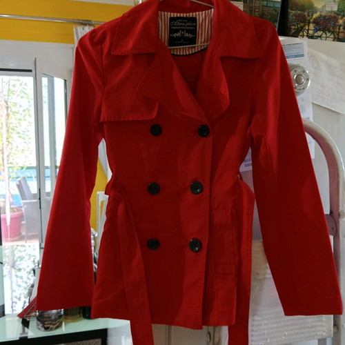 Atmosphere women's trench coat like new, red