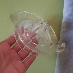 Glass lemon squeezer used