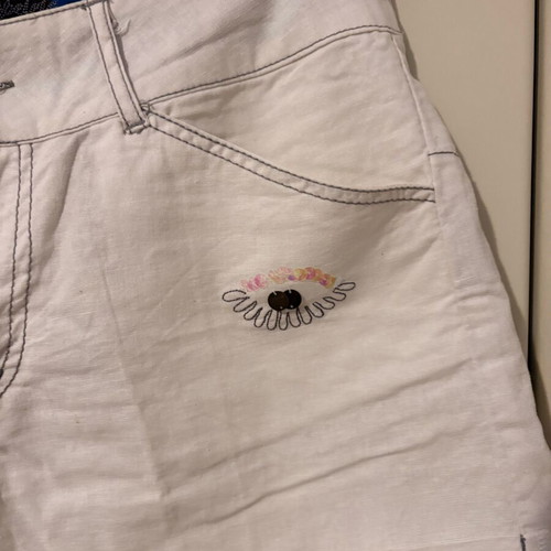 Linen shorts like new, white, size S