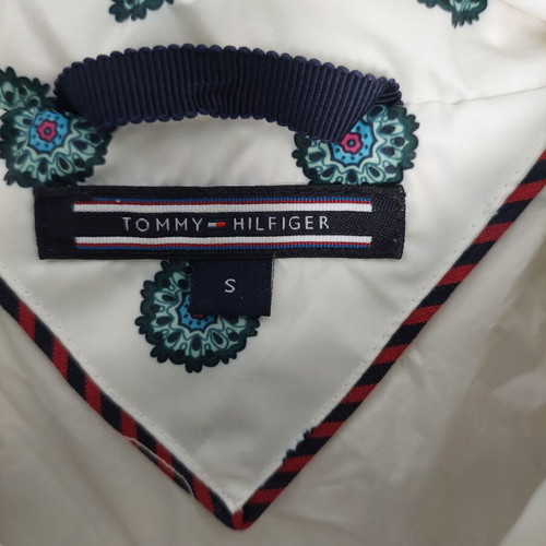 Tommy Hilfiger women's lightweight down jacket, white multicolor, size S
