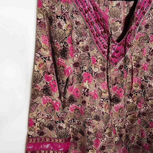 Indian Printed Dress in Pink Tones like new, Medium