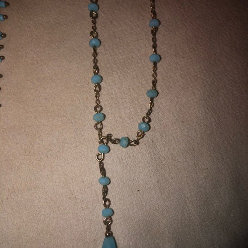 Necklaces with turquoise beads, like new, set of 2