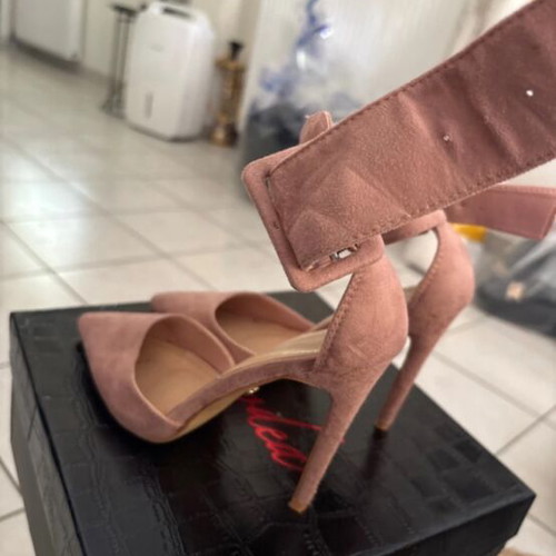 Pink heels used, size 37