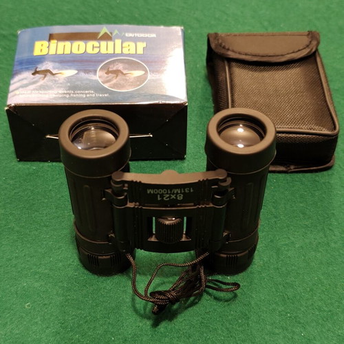 Outdoor 8x21 Portable Binoculars with Case and Box, New