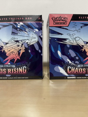 Pokemon TCG Mega Evolution Chaos Rising Elite Trainer Box pack of 2 new