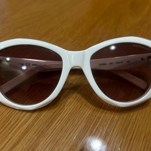 Karl Lagerfeld sunglasses used, white, women's
