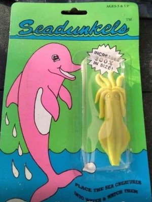 Seadunkels toy new, enlarges in water