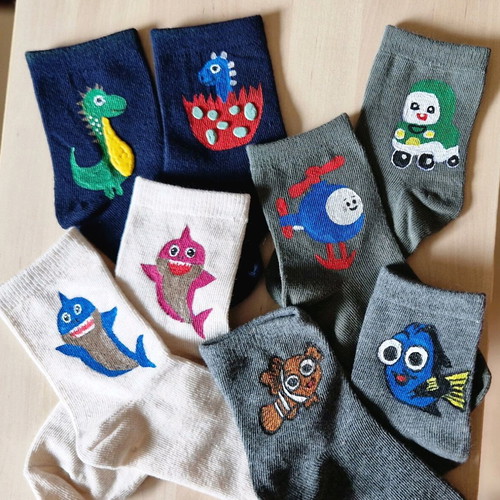 Children's socks hand-painted, 2 sets made to order