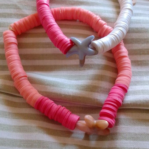 Set of handmade bracelets with starfish new, summer style