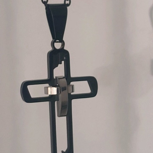 Small black metal cross new