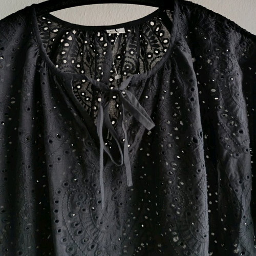 Arket Broderie Anglaise Kaftan dress black like new