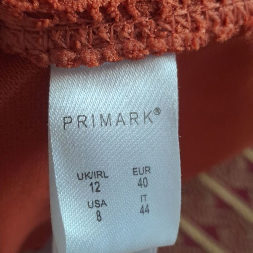 Primark knitted bikini top terracotta color size M like new