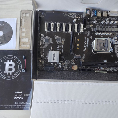 ASRock H110 Pro BTC+ Mining Motherboard new