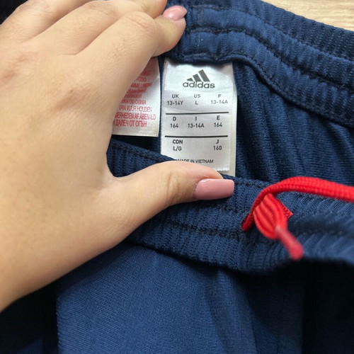 Adidas blue jacket used, XS, with red stripes