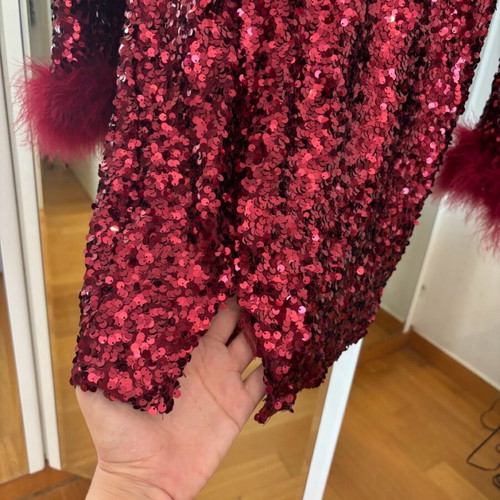 Sequin dress red new, one size, mini
