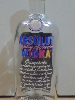 Absolut Vodka συλλεκτικό άδειο μπουκάλι σχεδιασμένο από Andy Warhol χρησιμοποιημένο