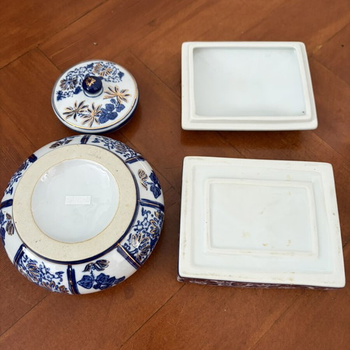 Decorative bowls with lids like new, set of 2