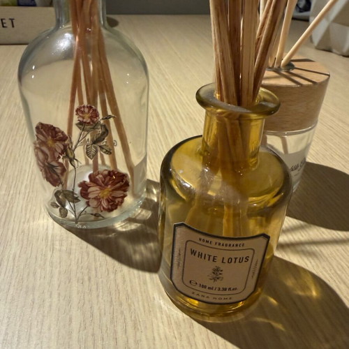 Empty room deodorizer bottles used