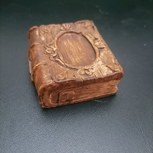 Handmade plaster sculpture book brown, new