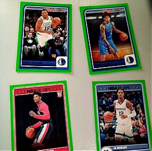 4 neon green κάρτες NBA hoops