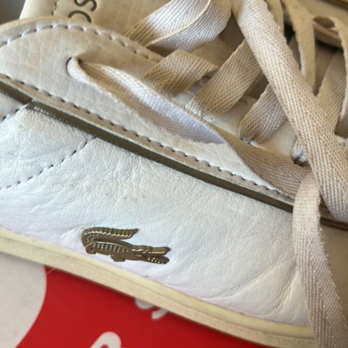 Lacoste sneakers size 39 used, white