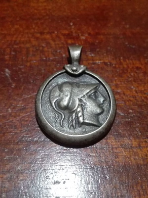 Athena Goddess Pendant used with loop for chain