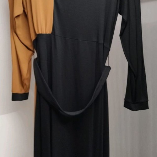Zara two-tone dress new, size M, black and tan