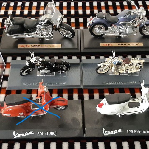 Motorcycle collection used, five different types and eras