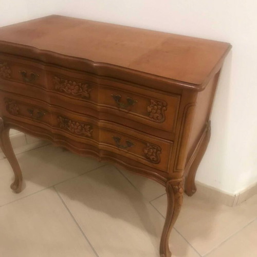 Wooden console made of beech new, dimensions 73x40x67 cm, walnut color