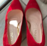 Red pumps 9cm like new