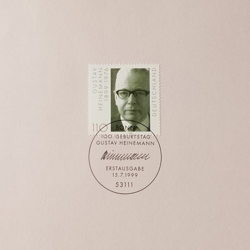 German 1999 stamp with Bonn first day cover postmark