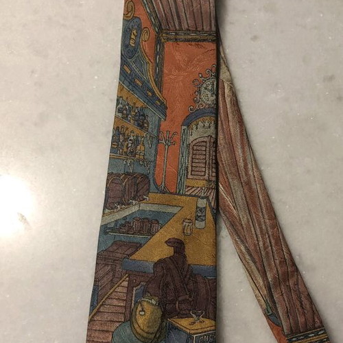 Italian silk tie Charleston by Tie Rack like new, multicolored