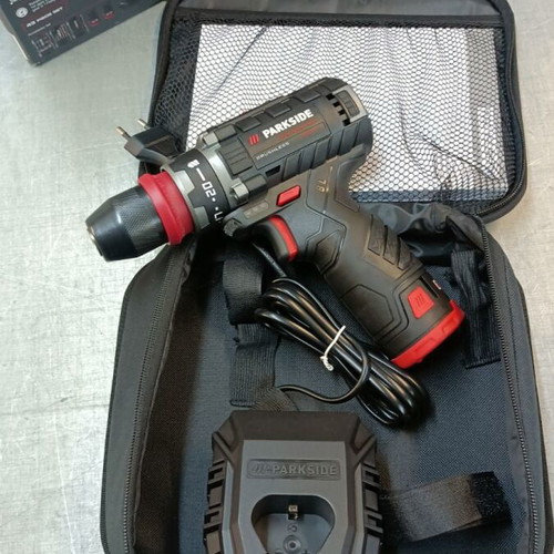 Parkside PBSPA 12 E4 12V cordless drill with battery and charger new