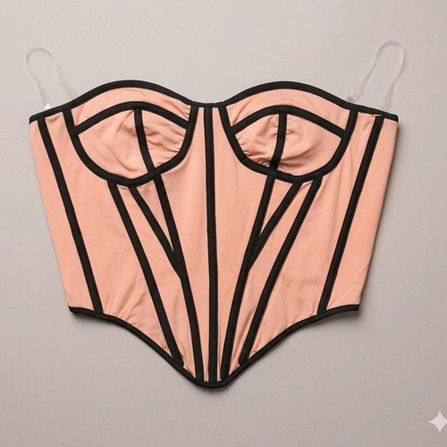 Corset top bustier nude color like new, size XL