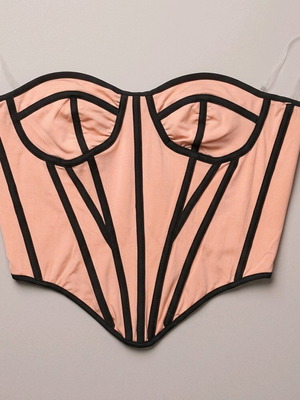 Corset top bustier nude color like new, size XL
