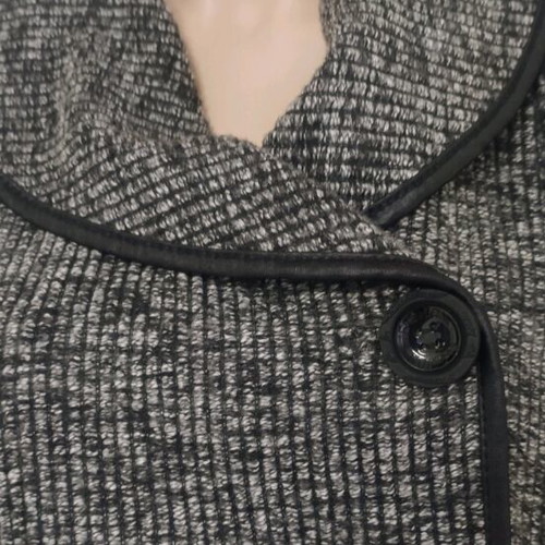 Women's cape coat jacket one size, black and gray