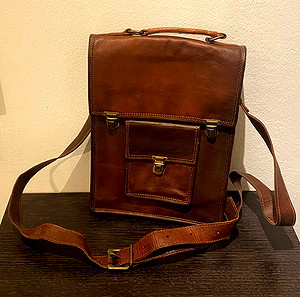 Δερμάτινη τσάντα Vintage 30x23x10 εκ