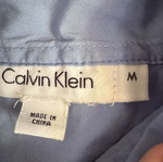 Calvin Klein women's button-up long sleeve shirt size M, blue
