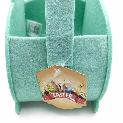 Easter Basket Bunny Felt decorative Happy Easter mint color