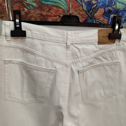 Pull&Bear Mom Fit Jeans ecru size EUR 42 like new