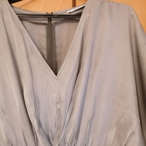 Helmi maxi satin dress size M like new, light khaki