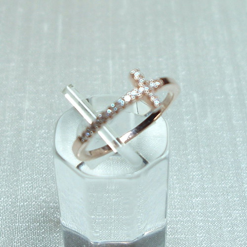 Fashion rose gold plated 925 silver ring with multicolor zircon
