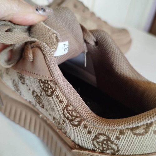 Athletic sneakers beige brown size 37 new