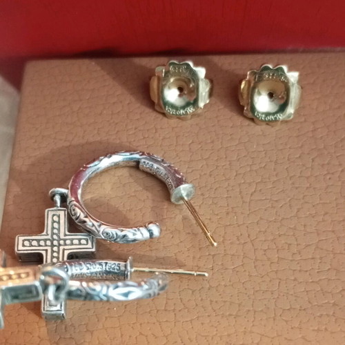 Asimohrysa Earrings 750 925 by Konstantino like new, gold post 3.5cm
