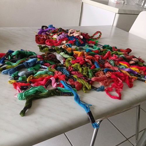 Embroidery supplies new, skeins, braids, moulinés, gold threads