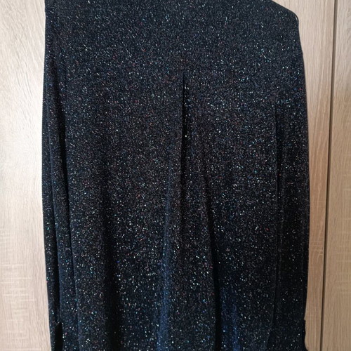Mango party blouse like new, size M, navy blue