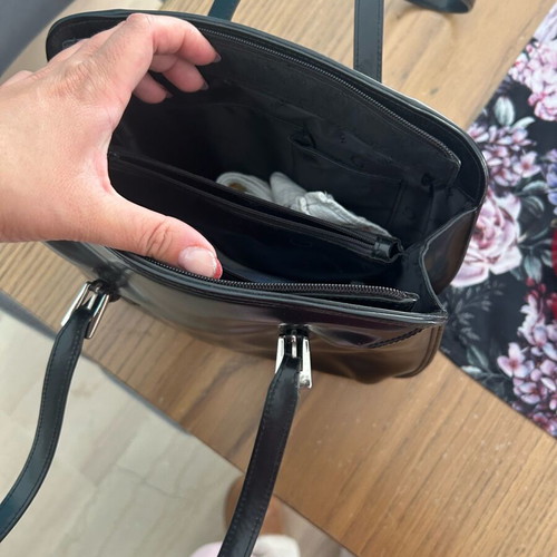 Handbag used, shoulder, black without damage